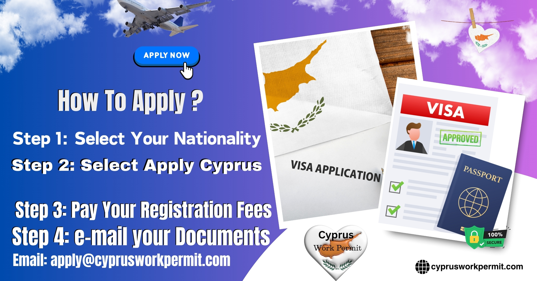 Applying for a Work Permit, Student Visa, Business Visa, Investor Visa, and Resident Card Visa from Kazakhstan to Cyprus?